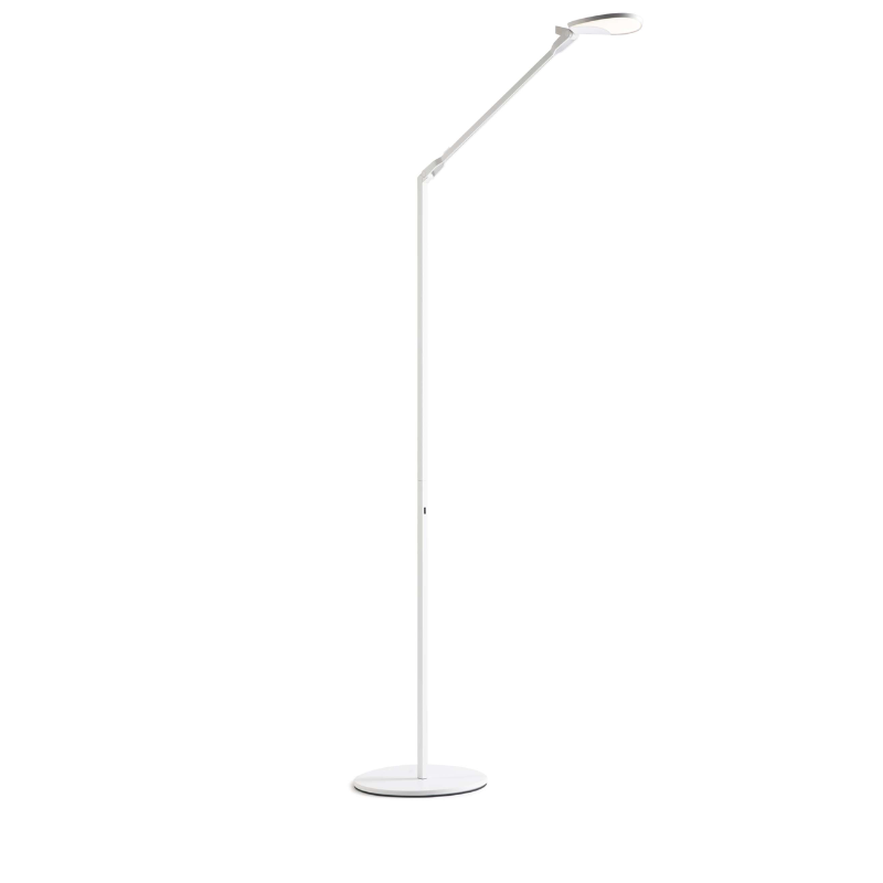 The Splitty Floor Lamp from Koncept in matte white, extended.