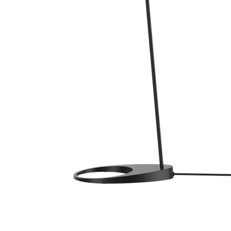 The AJ Floor from Louis Poulsen in black, featured in a close up shot.