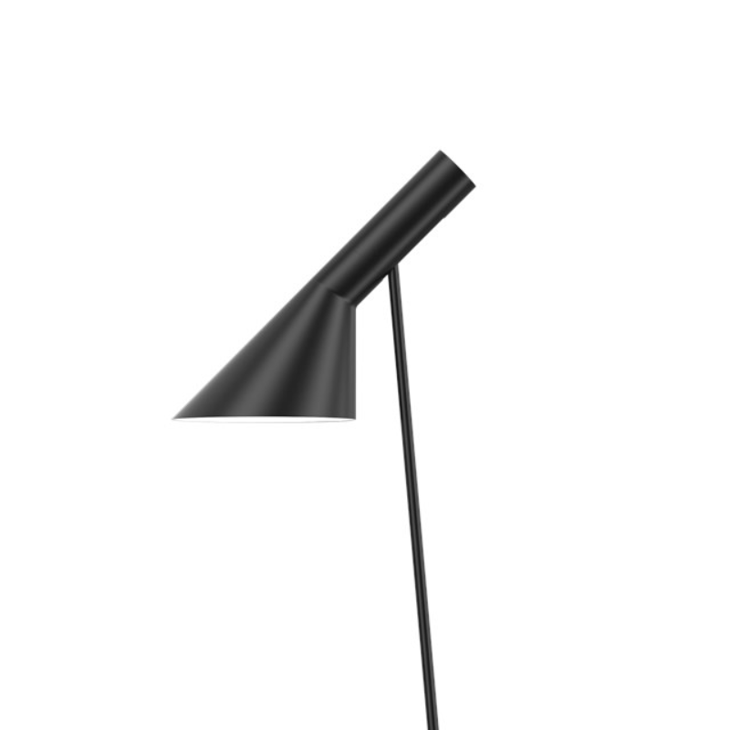 The AJ Floor from Louis Poulsen in black, in a detailed shot.