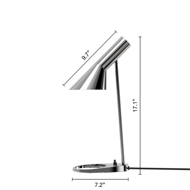 The AJ Mini Table Lamp from Louis Poulsen dimensions. all-groups