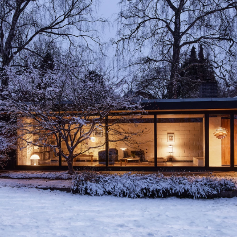 The AJ Oxford Table Lamp from Louis Poulsen in a home lighting photograph.