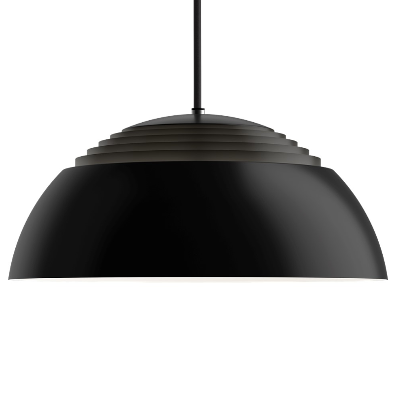 The AJ Royal from Louis Poulsen in a close up.