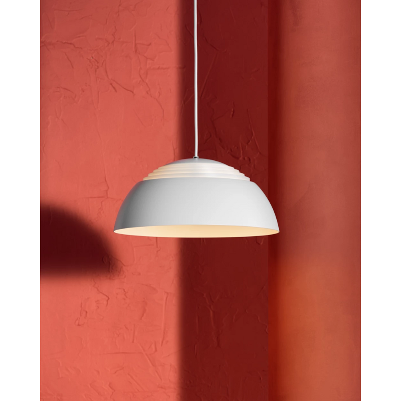 The AJ Royal from Louis Poulsen in a studio lifestyle photograph.