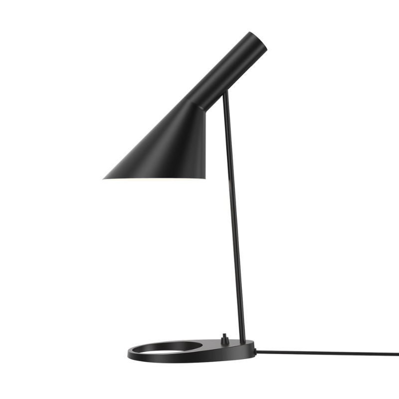 The AJ Table Lamp from Louis Poulsen in black.