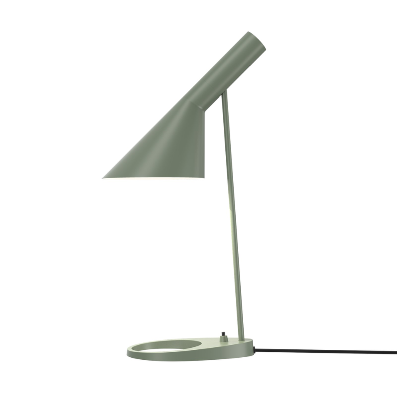The AJ Table Lamp from Louis Poulsen in pale petroleum.