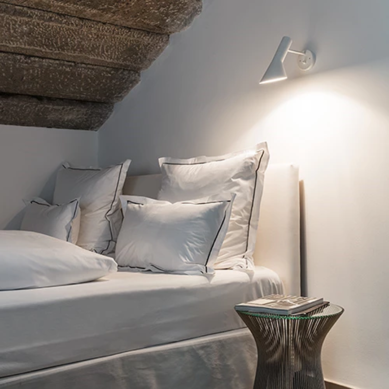 The AJ Wall from Louis Poulsen bedside.