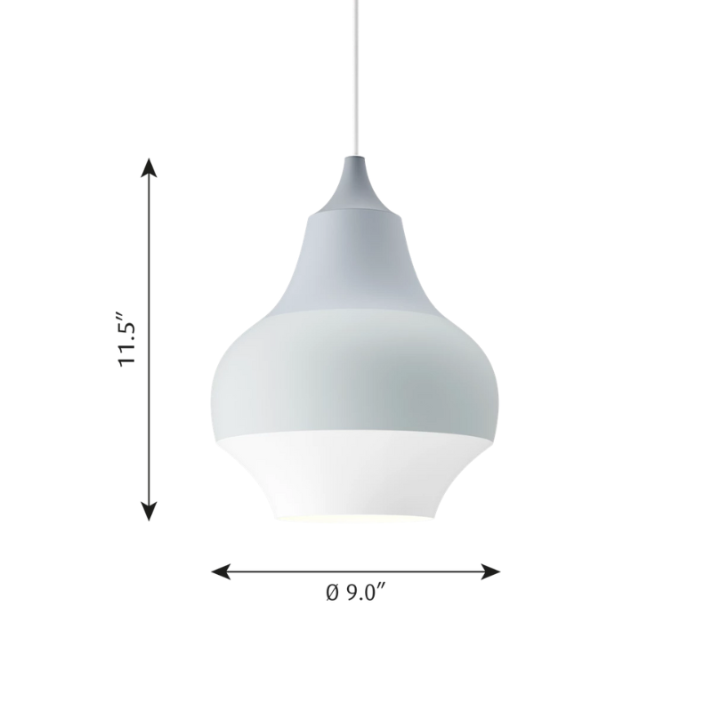 The medium 8.7 inch Cirque from Louis Poulsen with the red top color design. all-groups