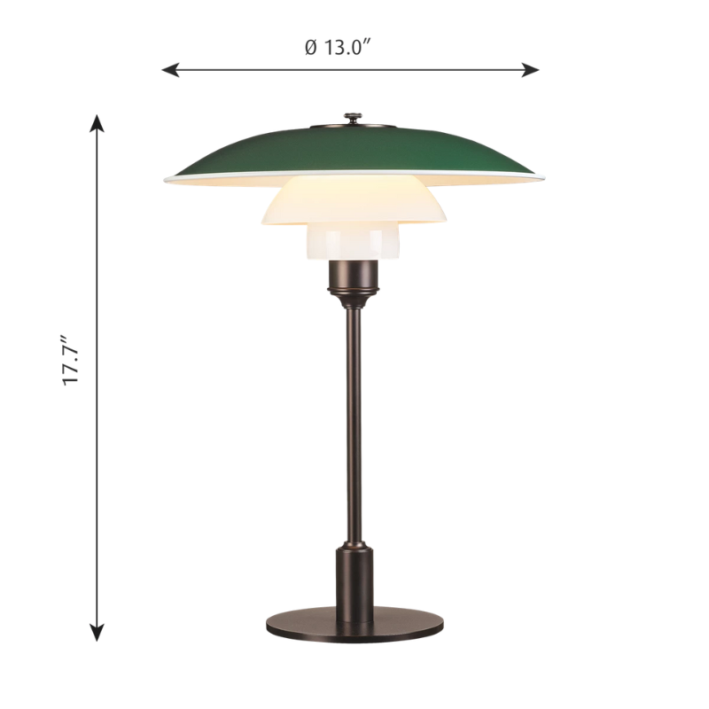 The PH 3½-2½ Table Lamp from Louis Poulsen dimensions. all-groups