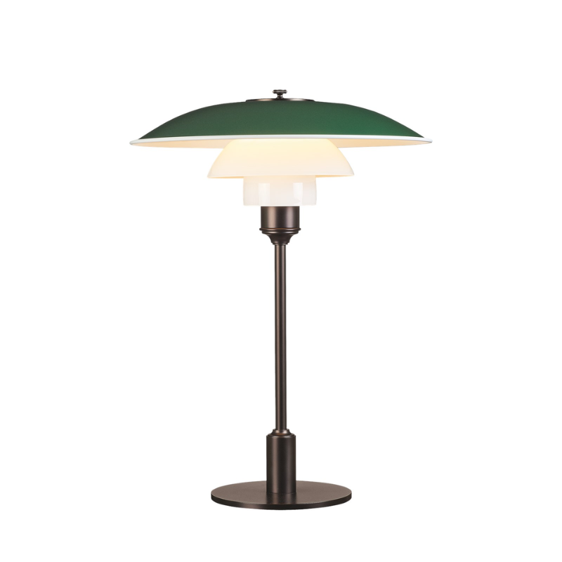 The PH 3½-2½ Table Lamp from Louis Poulsen in green.