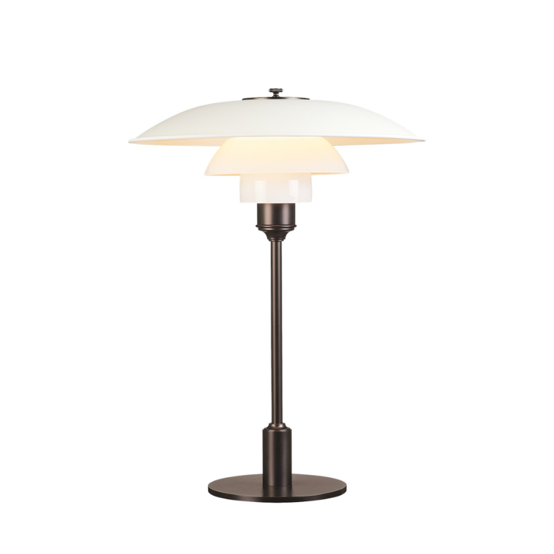 The PH 3½-2½ Table Lamp from Louis Poulsen in white.