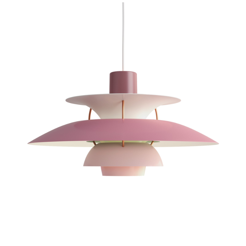 The PH 5 from Louis Poulsen in hues of rose.