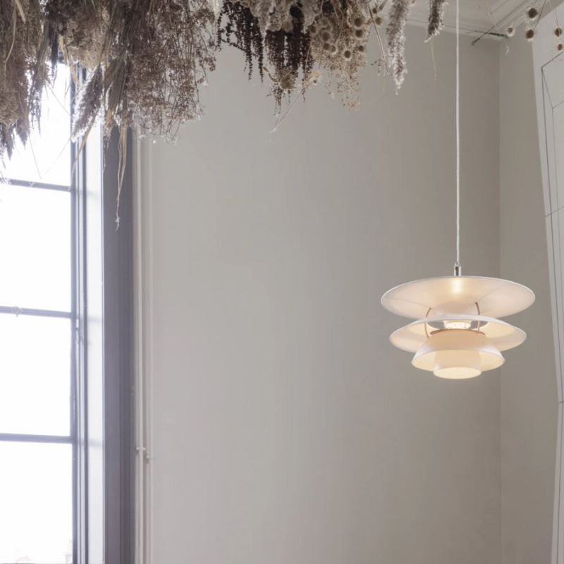 The PH 5-4½ or PH 6½-6 from Louis Poulsen in a home office.