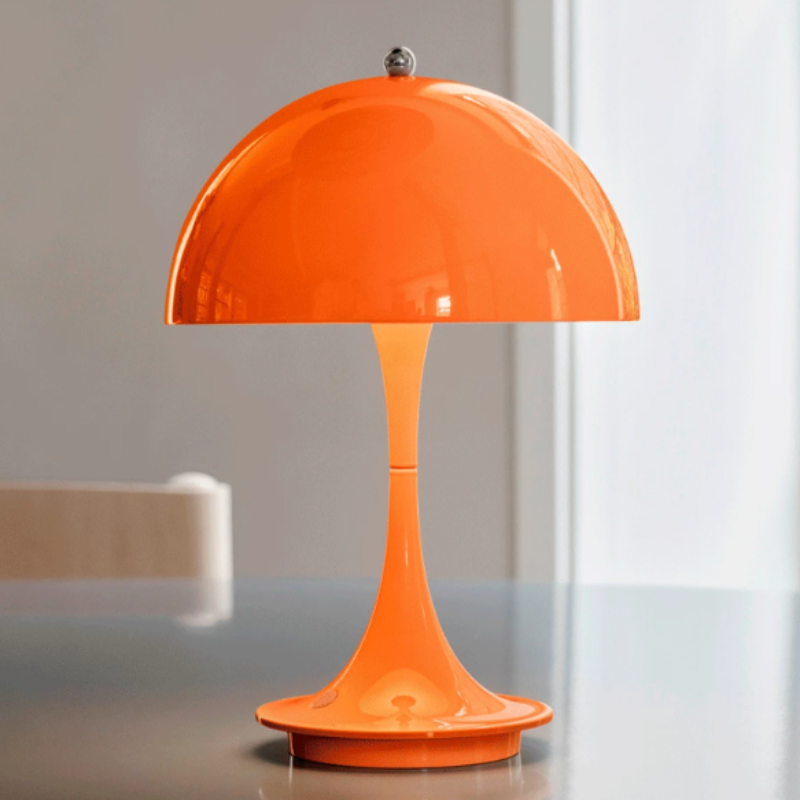 The Panthella 160 Portable from Louis Poulsen in a close up lifestyle image.