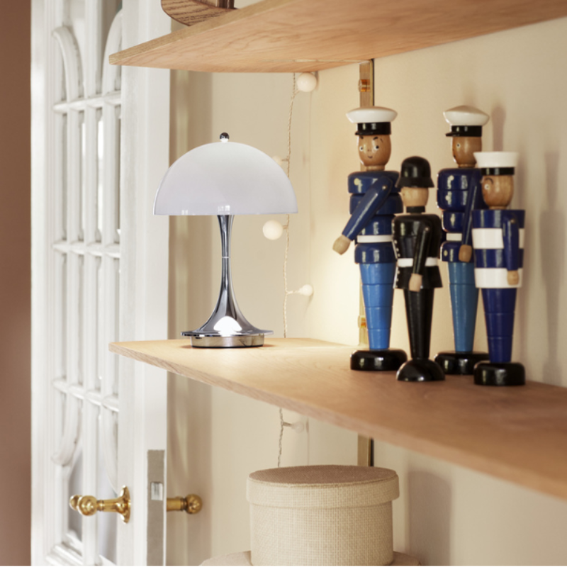 The Panthella 160 Portable from Louis Poulsen in a kids room.