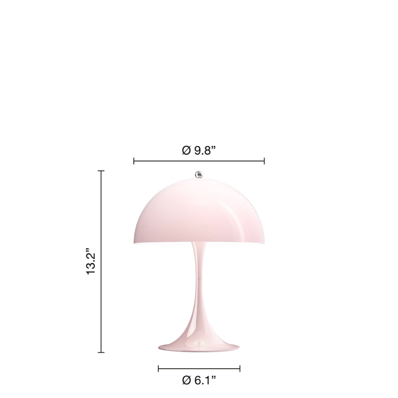 The Panthella 250 Table Lamp from Louis Poulsen dimensions.