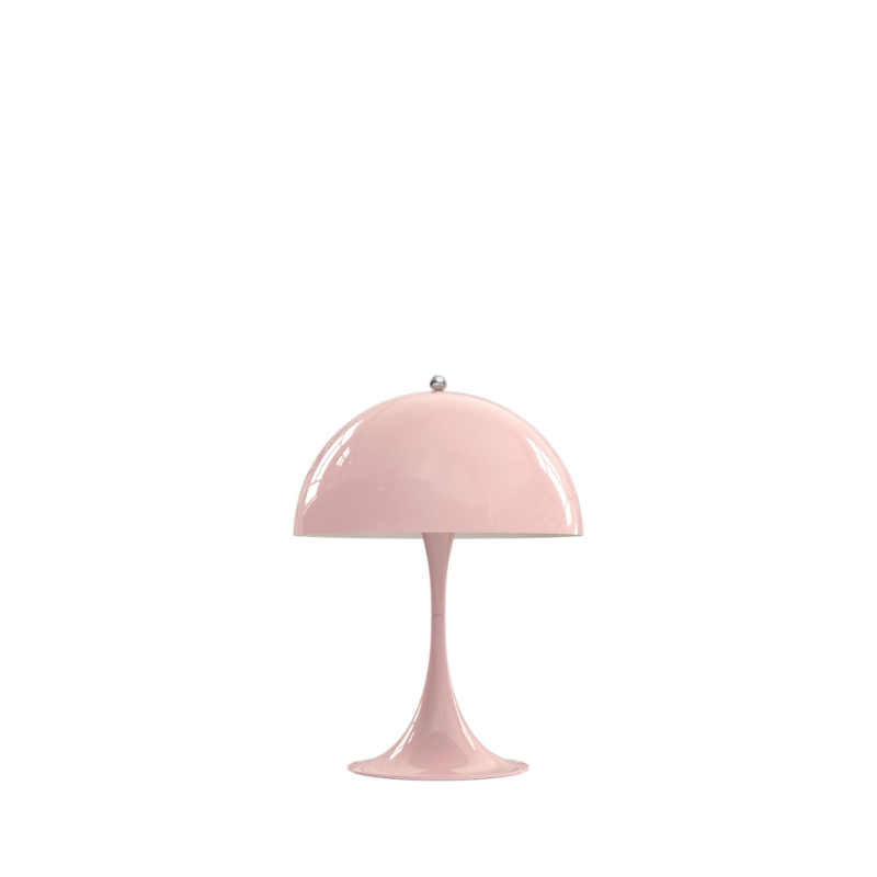 The Panthella 250 Table Lamp from Louis Poulsen in pale rose.