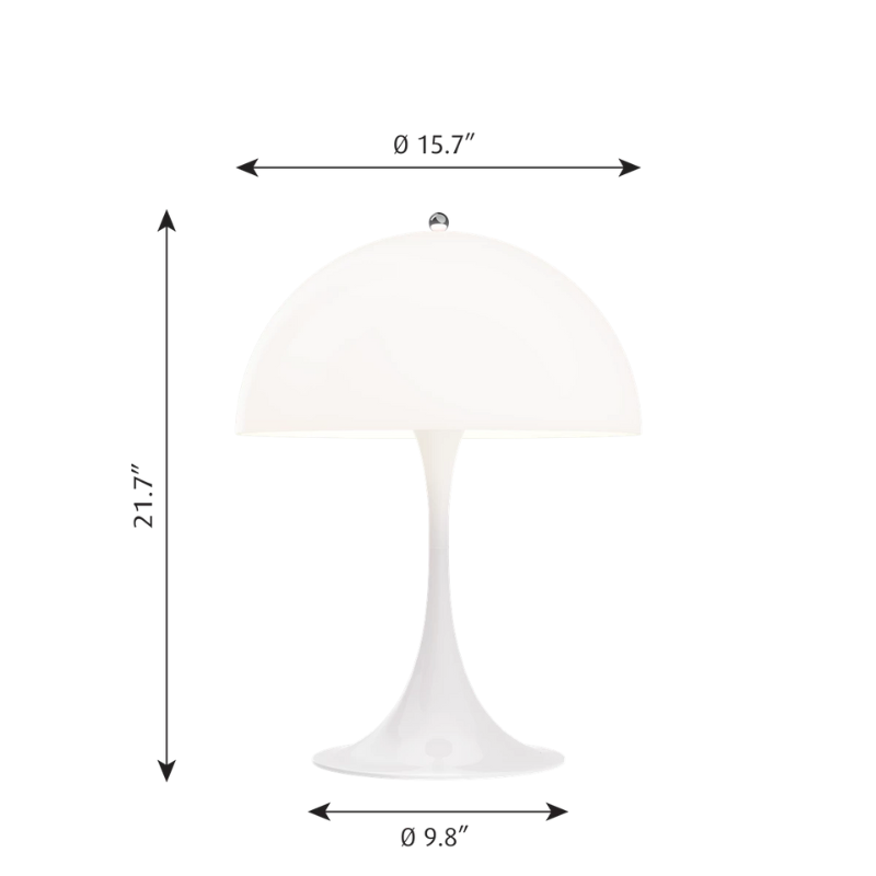The Panthella 400 Table Lamp from Louis Poulsen dimensions.