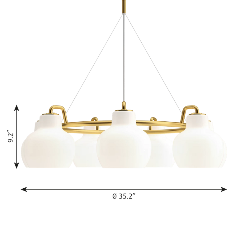 The VL Ring Crown from Louis Poulsen with 7 pendants dimensions.