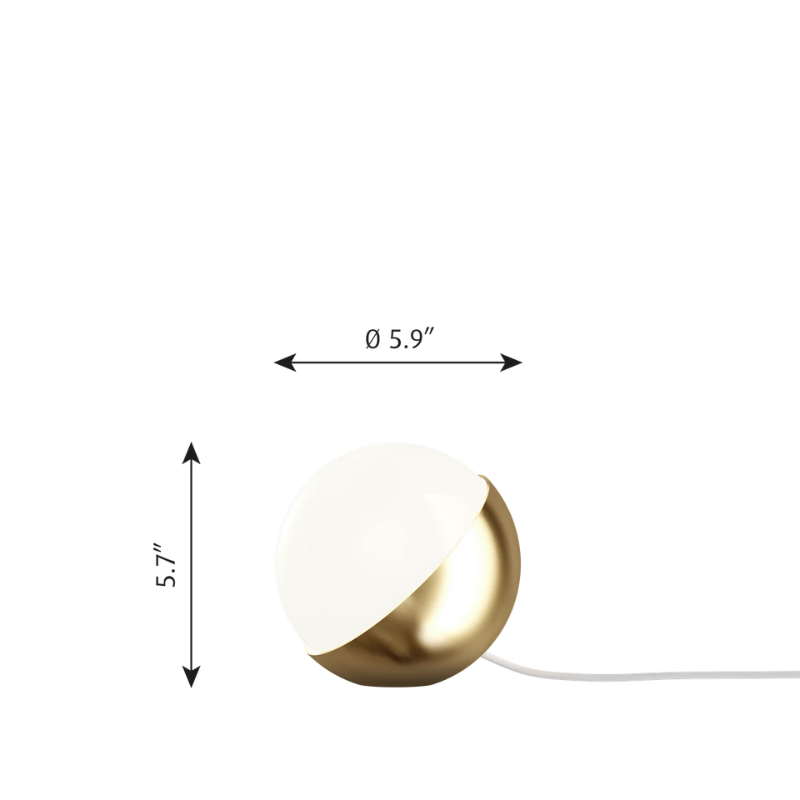 The VL Studio Table/Floor from Louis Poulsen 5.9 inch size dimensions. all-groups