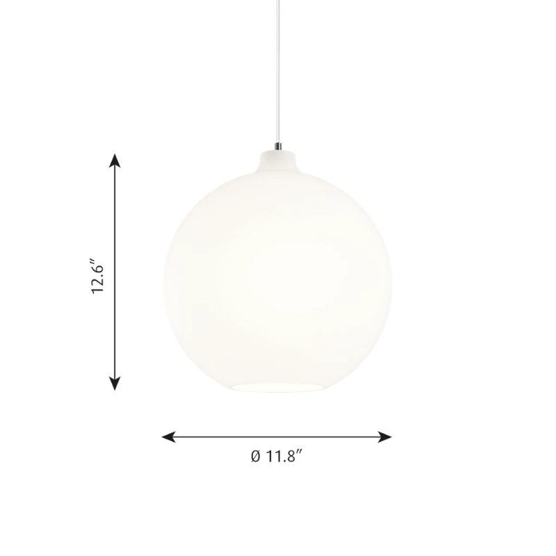 The 11.8 inch Wohlert from Louis Poulsen dimensions.