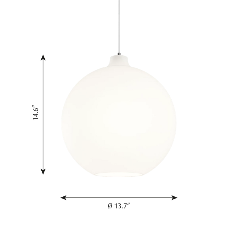 The 13.7 inch Wohlert from Louis Poulsen dimensions