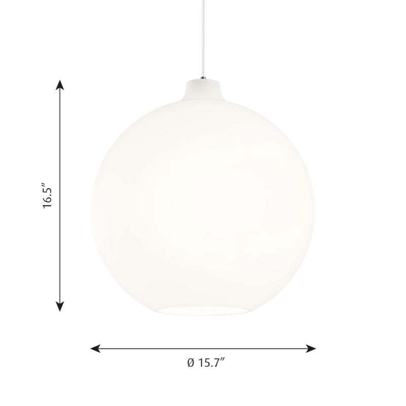 The 15.7 inch Wohlert from Louis Poulsen dimensions