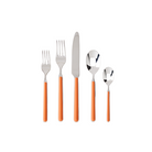 The Fantasia 5 Piece Cutlery Set from Mepra in rust.