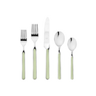 The Fantasia 5 Piece Cutlery Set from Mepra in sage.