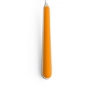 The handle color of the flatware pieces in the Fantasia 36 Piece Cutlery Set from Mepra in orange.