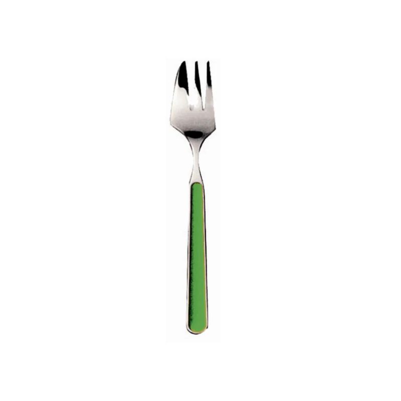 The Fantasia Cake Fork from Mepra in apple green.