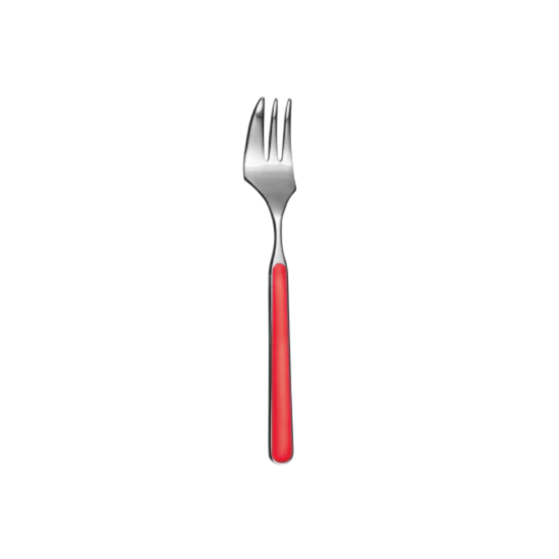 The Fantasia Cake Fork from Mepra in red.