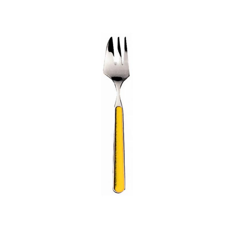 The Fantasia Cake Fork from Mepra in sunflower.