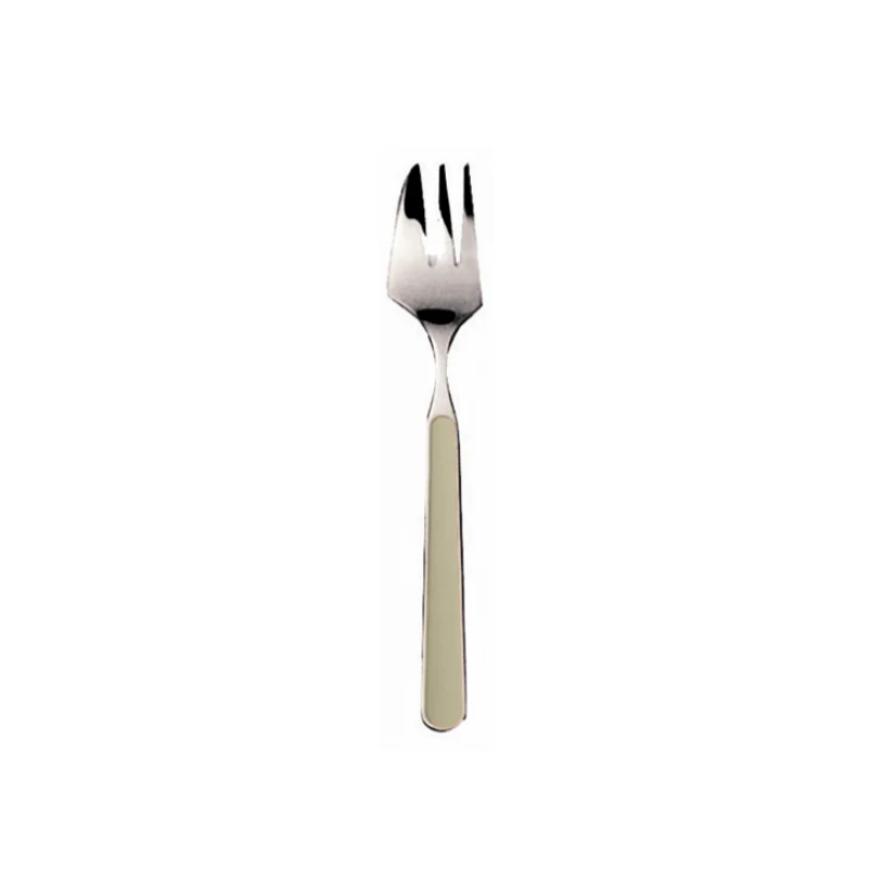 The Fantasia Cake Fork from Mepra in turtle dove.