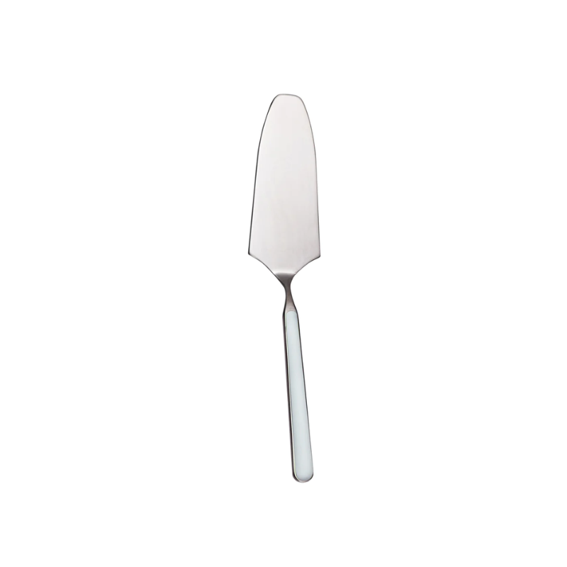 You never get tired of color, especially in our surroundings. Fantasia is a funky apostrophe between the words "elegance" and "refinement" of all our collections. The cake server, cutlery, and serveware is made of 18/10 stainless steel and has highly colored handles with high resistance.