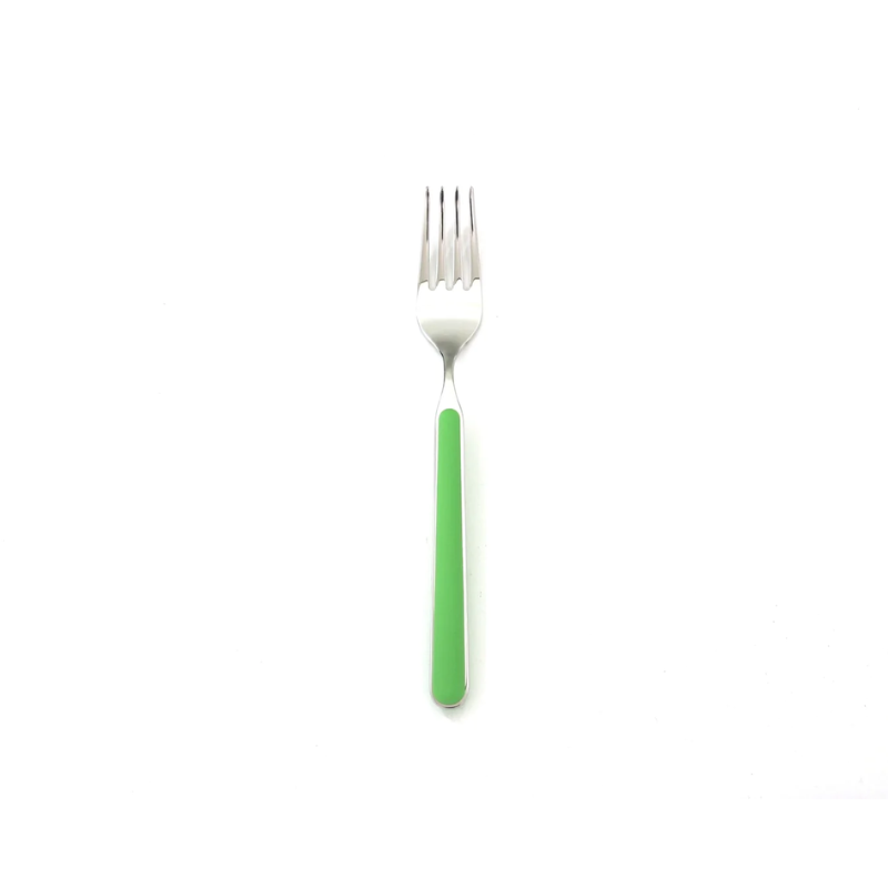 The Fantasia Dessert Fork from Mepra in apple green.