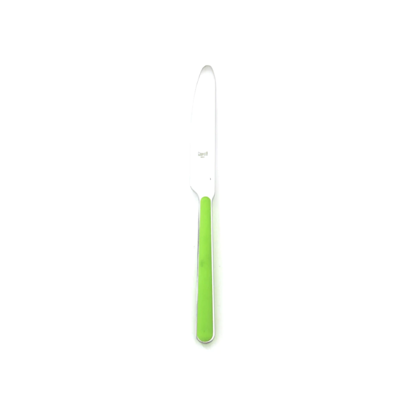 The Fantasia Dessert Knife from Mepra in acid green.