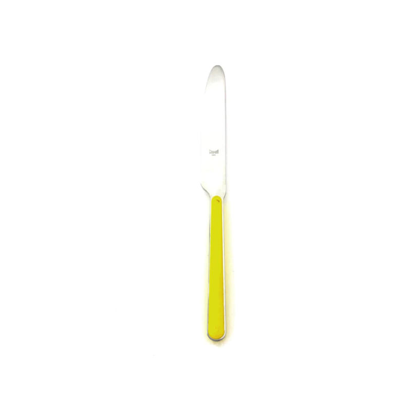 The Fantasia Dessert Knife from Mepra in yellow.
