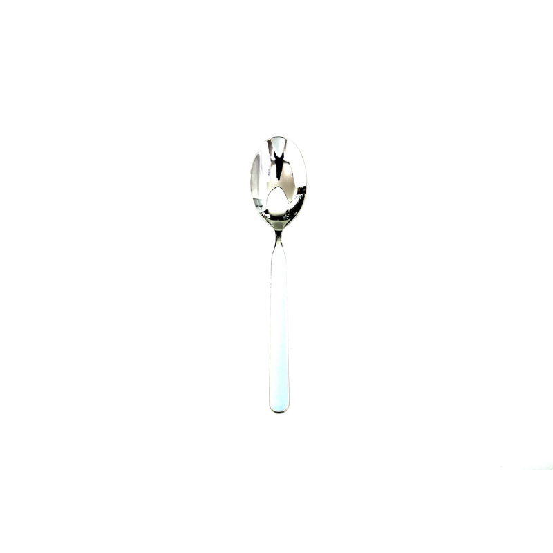 The Fantasia Dessert Spoon from Mepra in light blue.