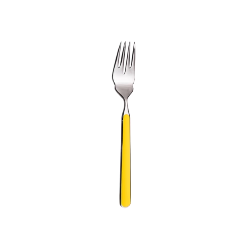 The Fantasia Fish Fork from Mepra in sunflower.