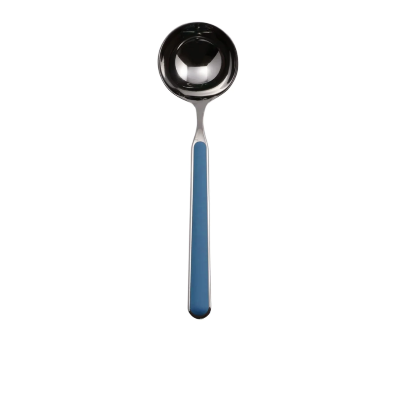 The Fantasia Gravy Boat Ladle from Mepra in blue.