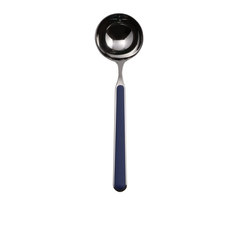 The Fantasia Gravy Boat Ladle from Mepra in cobalt.