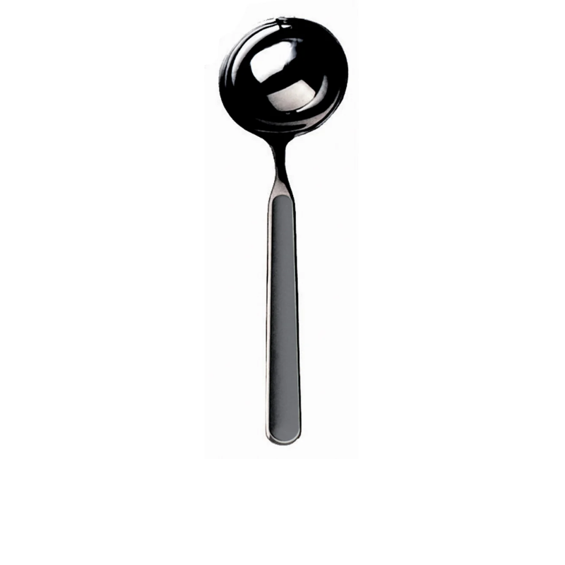 The Fantasia Gravy Boat Ladle from Mepra in grey.