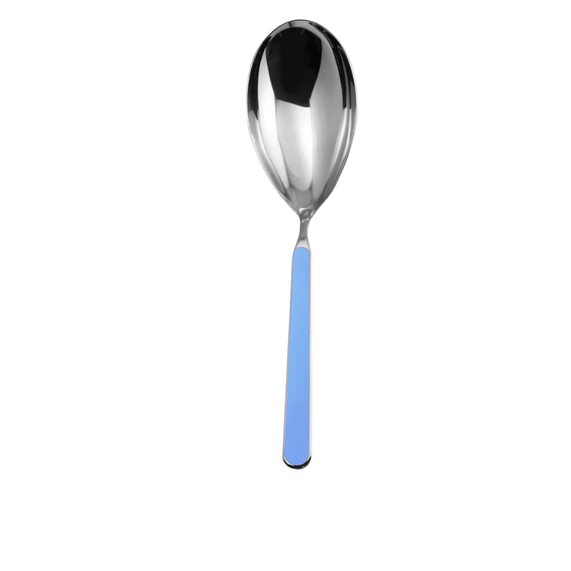 The Fantasia Risotto Spoon from Mepra in lavender. This serveware also serves as a large serving spoon.