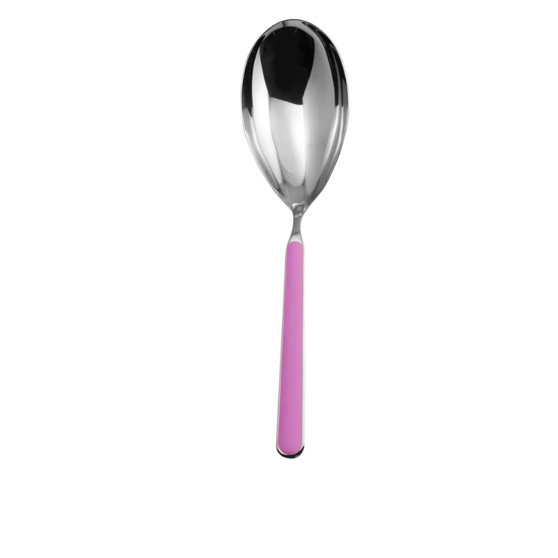 The Fantasia Risotto Spoon from Mepra in lilac. This serveware also serves as a large serving spoon.