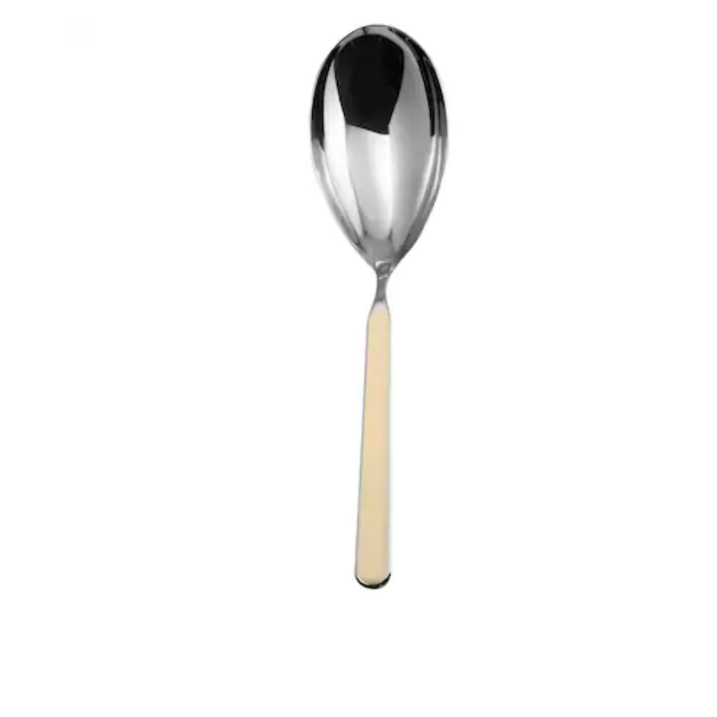 The Fantasia Risotto Spoon from Mepra in sesame. This serveware also serves as a large serving spoon.
