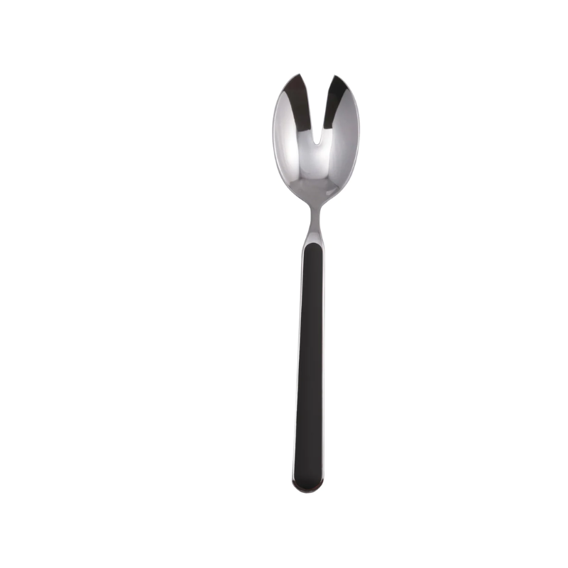 The Fantasia Salad Serving Fork from Mepra in black.