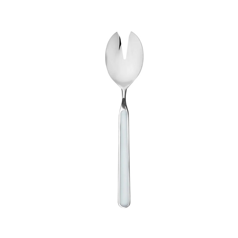 The Fantasia Salad Serving Fork from Mepra in light blue.