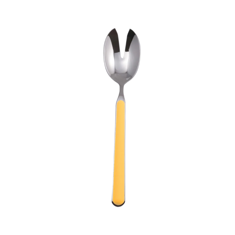 The Fantasia Salad Serving Fork from Mepra in sunflower.