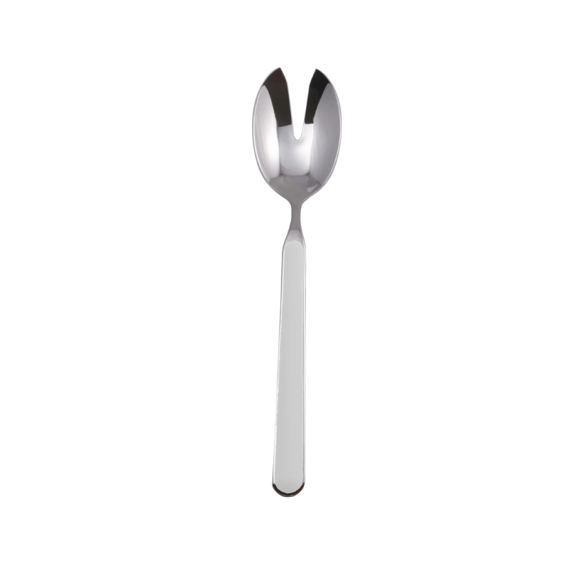 The Fantasia Salad Serving Fork from Mepra in white.