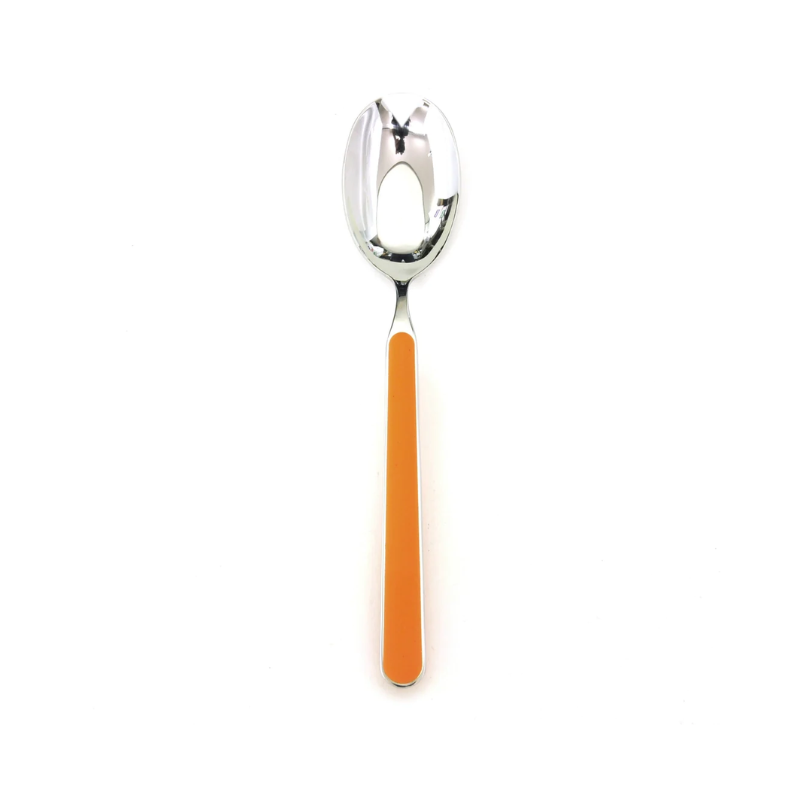 The Fantasia Salad Serving Spoon from Mepra in orange.